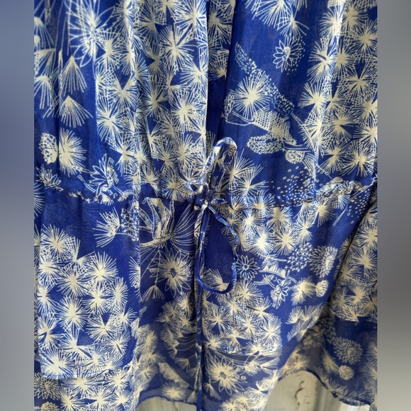 Rebecca Taylor blue silk, cotton blouse, size 6 - Picture 6 of 9